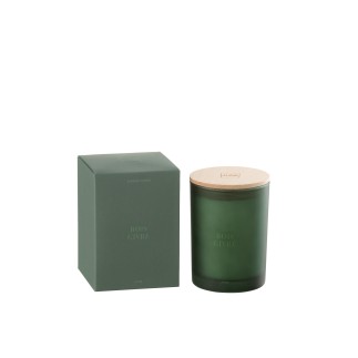 Candela profumata «Legno smerigliato» 38h gallia 8.5x8.5x12.5 cm