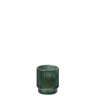 Candela in cera verde 7x7x7 cm