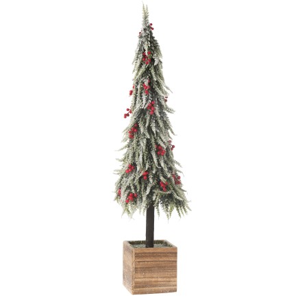 Sapin de Noël en platique rouge et vert 22x22x95 cm