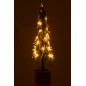 Albero di Natale in plastica rossa e verde 22x22x95 cm