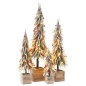 Árbol de Navidad de plástico rojo y verde 22x22x95 cm Árbol de Navidad de plástico rojo y verde 22x22x95 cm