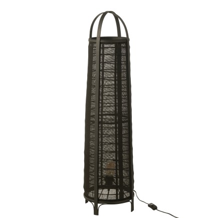 Lámpara alta de tela negra 26*26*100 cm