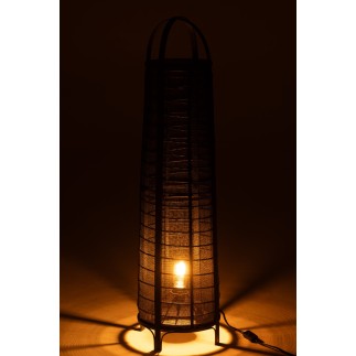 Lámpara alta de tela negra 26*26*100 cm