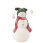 Bonhomme de neige en polyrésine multicouleur 43.5x26x50 cm