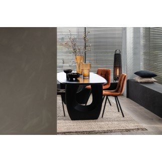 Candeeiro alto em tecido preto 26x26x100 cm