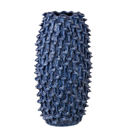 Vase en céramique bleu 24x18x48 cm