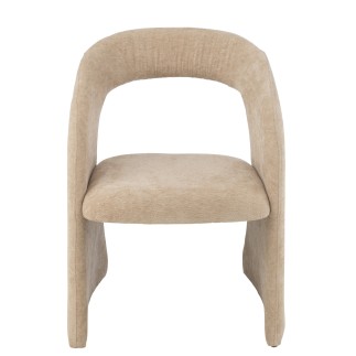Poltrona em tecido bege 66 x 65 x 86 cm