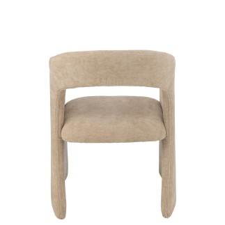Fauteuil en textile beige 66x65x86cm