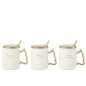 Tazza Christmas in ceramica bianca 8,2x8,2x9,8 cm