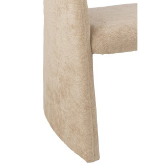 Fauteuil en textile beige 66x65x86cm