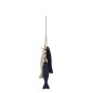 Suspension poisson en corde et bois bleu 5.2x9x55 cm Suspension poisson en corde et bois bleu 5.2x9x55 cm