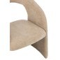 Sillón de tela beige, 66 x 65 x 86 cm