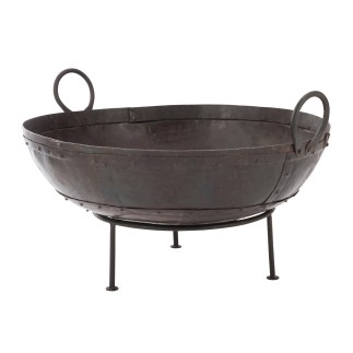 Braciere in ferro marrone 72x40 cm
