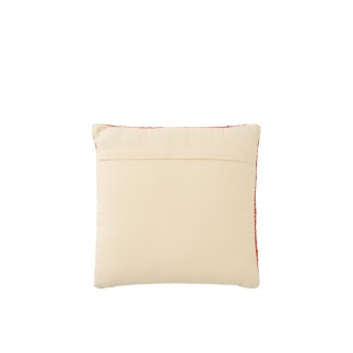 Cuscino quadrato in cotone corallo 45x45x15 cm