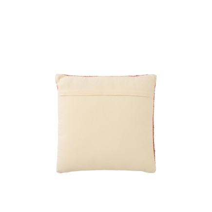 Coussin carré en coton corail 45x45x15 cm