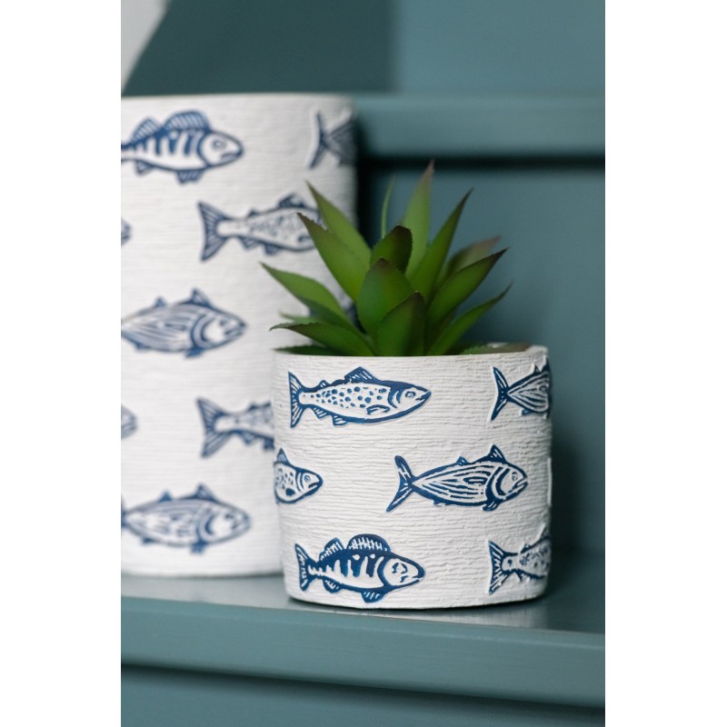 Macetero de cemento blanco 14 x 14 x 13 cm Macetero de cemento blanco 14 x 14 x 13 cm
