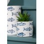 Cache-pot en ciment blanc 14x14x13 cm Cache-pot en ciment blanc 14x14x13 cm