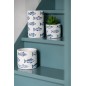 Cache-pot en ciment blanc 14x14x13 cm Cache-pot en ciment blanc 14x14x13 cm