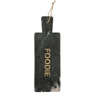 Planche à fromage rectangulaire en marbre noir et or 48x16,5x1,5 cm