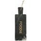 Tábua para queijos retangular em mármore preto e dourado, 48 x 16,5 x 1,5 cm Tábua para queijos retangular em mármore preto e dourado, 48 x 16,5 x 1,5 cm