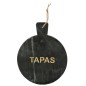 Tábua redonda para queijos em mármore preto e dourado, 38 x 30 x 1,5 cm Tábua redonda para queijos em mármore preto e dourado, 38 x 30 x 1,5 cm