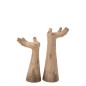Conjunto de 2 mãos antigas em poliresina bege 27x20x50 cm Conjunto de 2 mãos antigas em poliresina bege 27x20x50 cm