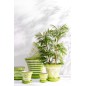 Vaso de flores em cerâmica verde e branco, 17x17x15 cm Vaso de flores em cerâmica verde e branco, 17x17x15 cm