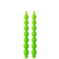 Scatola di 2 candele ritorte 3h in paraffina verde 7.5x3x26 cm