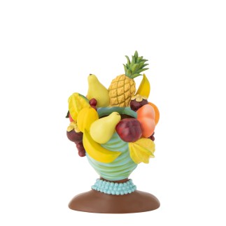 Vaso mulher em poliresina multicolorida 23x21x36,5 cm