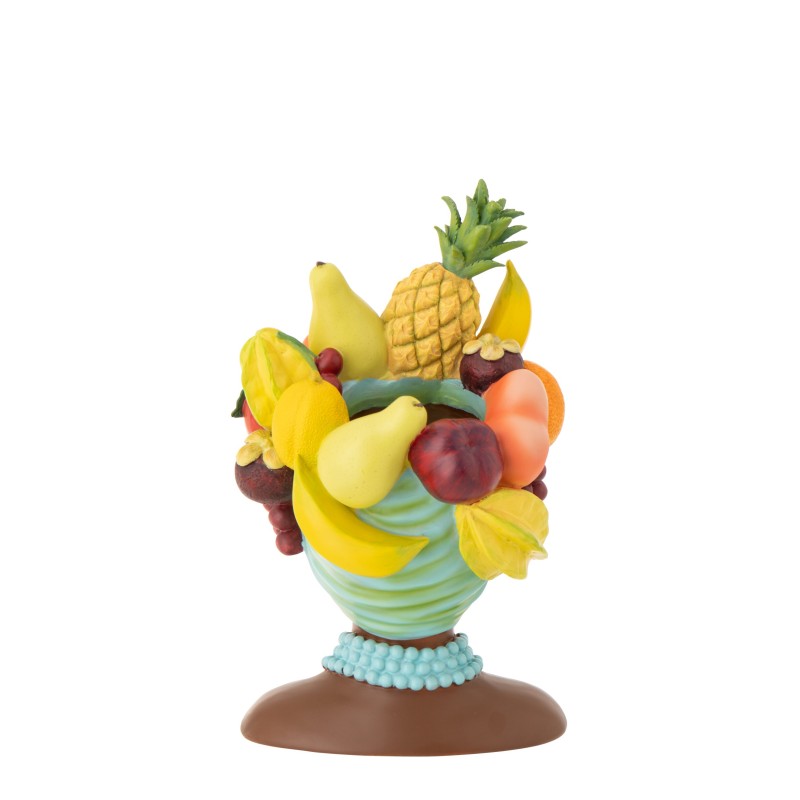 Cache-pot femme en polyrésine multicouleur 23x21x36.5 cm
