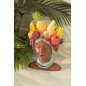 Cache-pot femme en polyrésine multicouleur 23x21x36.5 cm