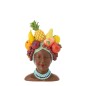 Cache-pot femme en polyrésine multicouleur 23x21x36.5 cm