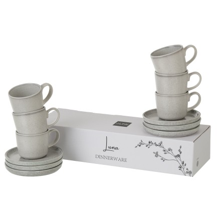 Tazza da caffè in gres grigio 9x7,5 cm