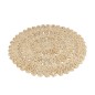 Set de table rond fleur+cercles en feuille de maïs naturel 38x38x2 cm Set de table rond fleur+cercles en feuille de maïs naturel 38x38x2 cm