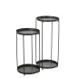 Mesa auxiliar de ferro preto 27x27x57,5 cm Mesa auxiliar de ferro preto 27x27x57,5 cm