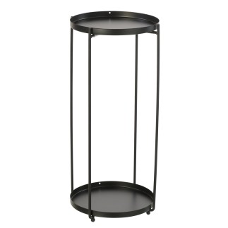 Mesa auxiliar de ferro preto 27x27x57,5 cm