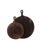 Planche à découper ronde avec manche en bois marron L50cm Planche à découper ronde avec manche en bois marron L50cm