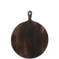 Planche à découper ronde avec manche en bois marron L50cm Planche à découper ronde avec manche en bois marron L50cm