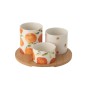 Juego de tapas: 3 cuencos de cerámica blancos, 8 x 8 x 9,5 cm Juego de tapas: 3 cuencos de cerámica blancos, 8 x 8 x 9,5 cm