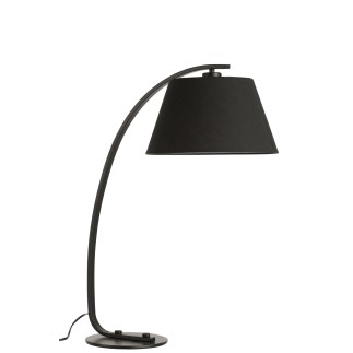 Lampara de mesa arco metal negro Alt. 66 cm