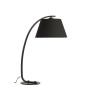Lampara de mesa arco metal negro Alt. 66 cm