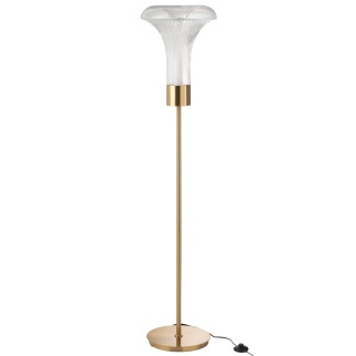 Lâmpada LED alta em vidro transparente 34x34x155 cm