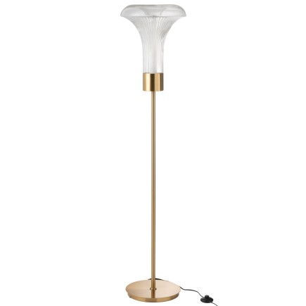 Lâmpada LED alta em vidro transparente 34x34x155 cm