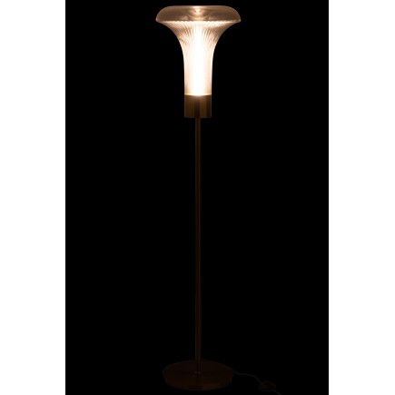 Lâmpada LED alta em vidro transparente 34x34x155 cm
