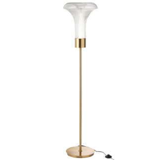 Lâmpada LED alta em vidro transparente 34x34x155 cm