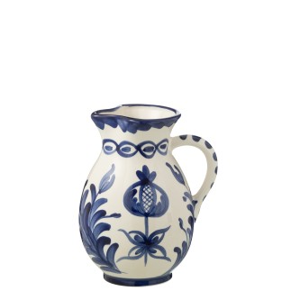 Carafe en céramique bleu foncé 17x17x21 cm