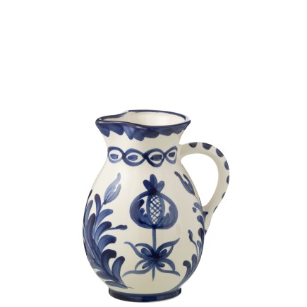 Carafe en céramique bleu foncé 17x17x21 cm