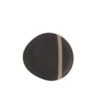 Piatto in ceramica nera D.21,6 cm