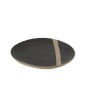 Assiette en céramique noir D.21.6 cm Assiette en céramique noir D.21.6 cm
