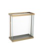 Support à bougies en verre doré 41.5x18x45 cm